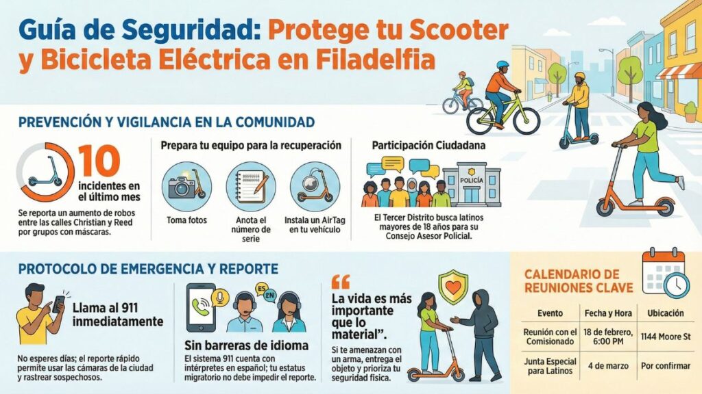 "Usted no debe tener miedo... el trabajo de nosotros es para servir a la comunidad. No espere dos o tres días para hablar conmigo; trate de hablar con quien esté trabajando, siempre hay latinos en todos los turnos." — Oficial Juan Delgado.