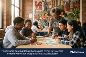 Pensilvania destina $65 millones para frenar la violencia armada y reforzar programas extracurriculares.