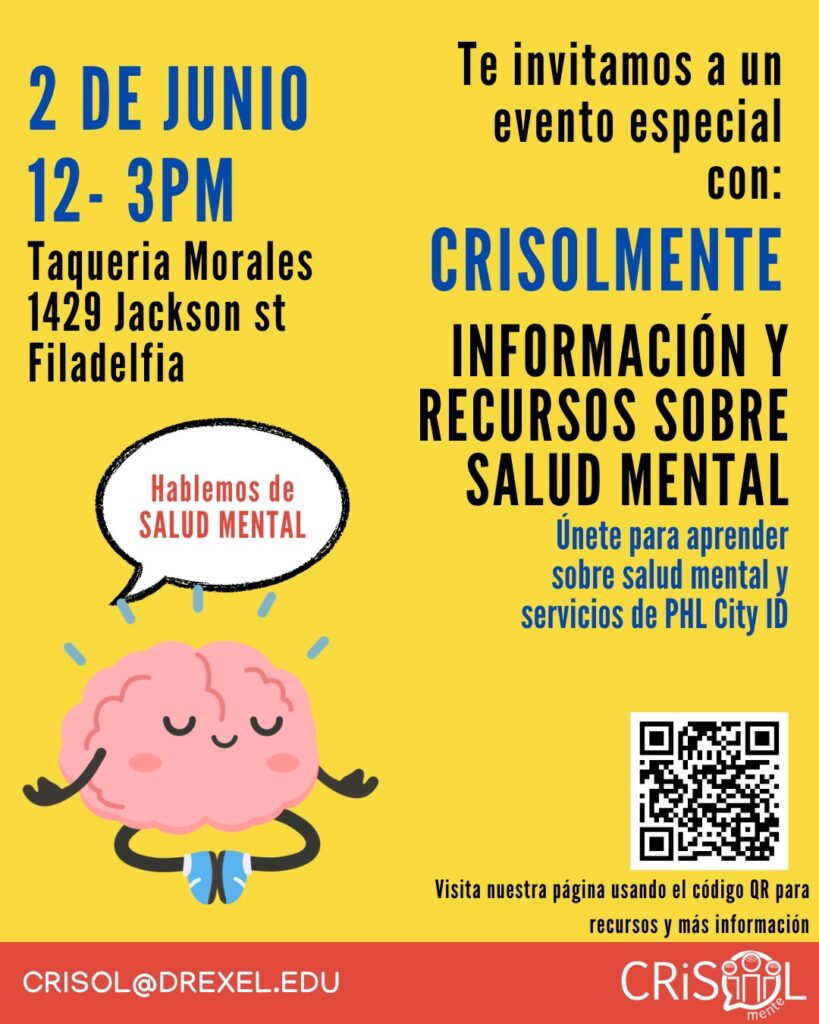 Crisol, se ofrecerán charlas educativas en español sobre la prevención y el manejo de la ansiedad, la depresión y las respuestas al trauma, facilitando canalizaciones directas a clínicas de salud mental.