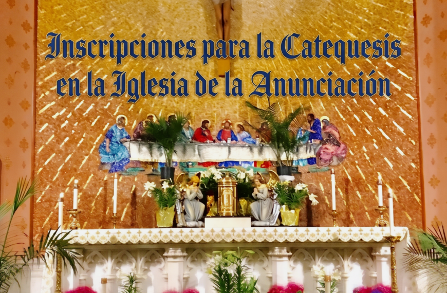 Parroquia de la Anunciación anuncia inscripciones para formación infanti